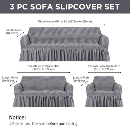 Fanfanwin 3 Pcs Sofa Slipcover Set - Image 2