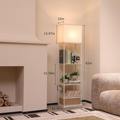 Gupuzm Floor Lamp with Shelves, Large Size Rectangle Standing Lamp with 3 Color - Image 4