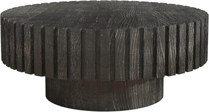 Modern Circular Coffee Table 31 in, Space-Saving Round Center Table - Image 5