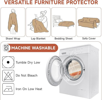 VClife Sofa Cover Washable Soft Plush Couch Cover - Image 6
