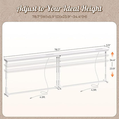 Huuger 78.7 Inch Behind Couch Table - Image 2