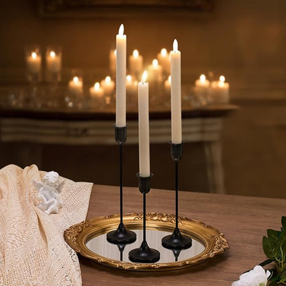 Black Tall Candle Candlestick Holder, Centerpiece Dining Table Wedding Festive - Image 4