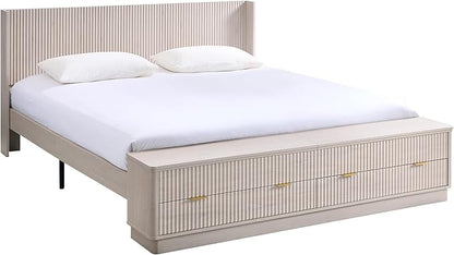 T4TREAM Fluted King Size Bed Frame - Image 7