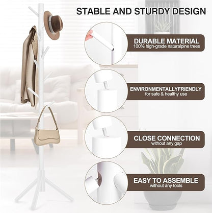 WANGMUXIA 2 PCS Coat Rack, Freestanding Coat Rack - Image 5