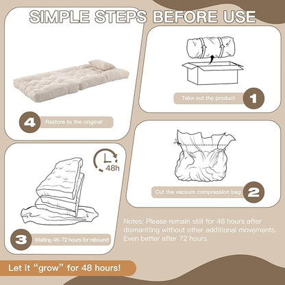 Folding Sofa Bed, Convertible Sleeper Chair - Image 7