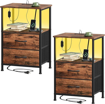 Somdot Nightstands Set of 2, End Tables by Somdot