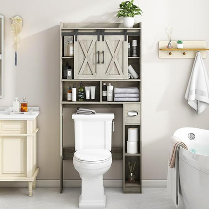 Vabches Over The Toilet Storage Cabinet, Farmhouse Storage Cabinet Over Toilet - Image 7