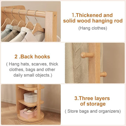 WoodsWhisper Full Length Mirror Coat Rack Solid Wood Floor Mirror 66"x12" Full - Image 8