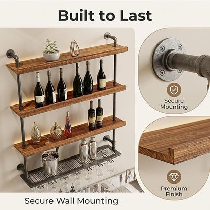 31.4in Wall Mounted Wine Rack - Image 8