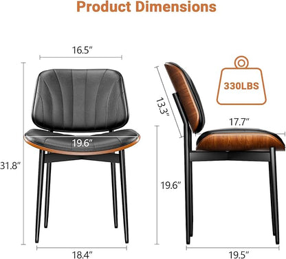 YaFiti Dining Chairs Set of 6, Dining Room and Kitchen Chairs, Mid Century - Image 2