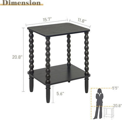 Fultyle Black Side Table, Small End Table - Image 3