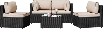 Patio Furniture Sets, 5 Piece Outdoor Sectional Sofas, Wicker Rattan Outdoor by Shintenchi%7CFurnitureMadeforRealLife