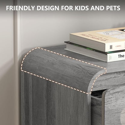 5 Piece Bedroom Sets, Modern Dresser and Nightstand Sets & Bookshelf - Image 5