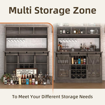 4ever2buy Farmhouse Coffee Bar Cabinet - Image 5