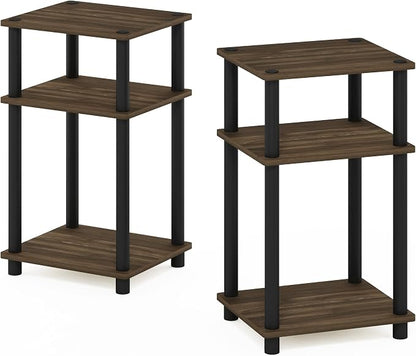 Furinno JUST Night Stand Set of 2, 3-Tier Turn-N-Tube Nightstand, Toolless - Image 4