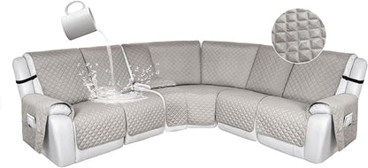 HDCAXKJ 100% Waterproof Reclining Sectional Couch Covers L Shape Recliner Sofa by HDCAXKJ