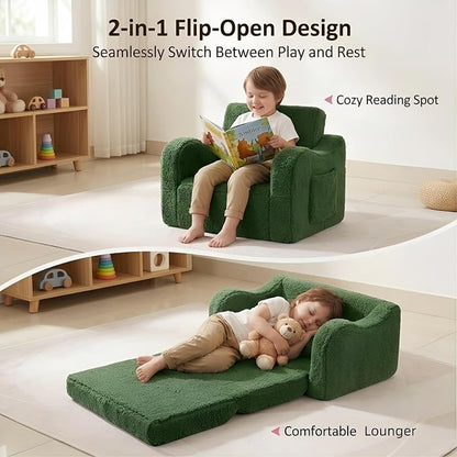 MOMCAYWEX Kids Sofa, 2-in-1 Flip-Out Foam Couch - Image 7