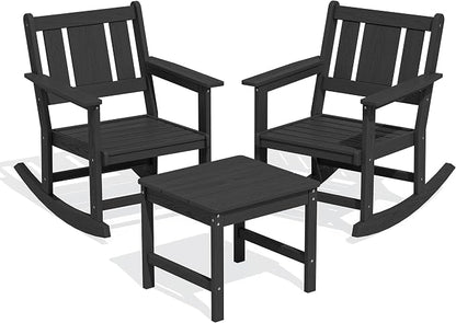 SERWALL Outdoor Rocking Chair Set of 2 - Image 3