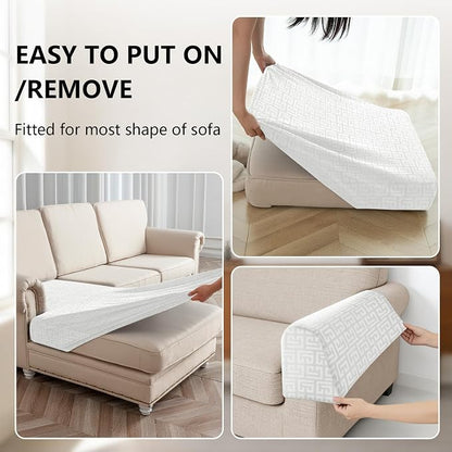 UNBBRRL 10 Pieces Stretch Sofa Cushion Covers - Image 4