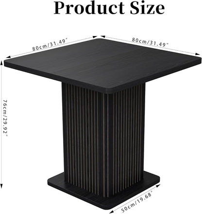 Small Black Dining Table for 2-4, 31.5 Inch Farmhouse Square Kitchen Table - Image 2