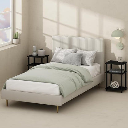 Furinno Just 3-Tier Turn-N-Tube Open Storage Nightstand, Plastic Poles - Image 3