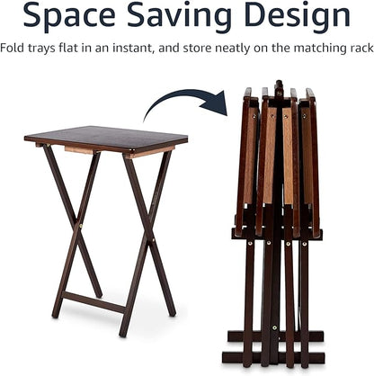 Amazon Basics Portable Foldable TV Tray Table - Image 4