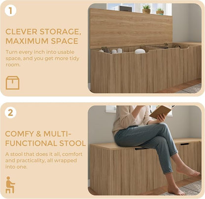 Bobve L-Shape Storage Bench - Image 6
