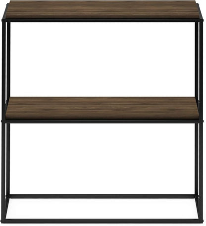 Furinno Moretti Modern Wide Stackable Metal Shelf, Columbia Walnut - Image 6