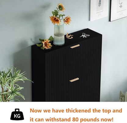 Shoe Cabinet Storage, Modern Freestanding Organizer - Image 3