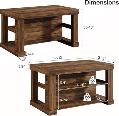 Tribesigns Bar Table, 55-Inch Counter Height Pub Table - Image 2