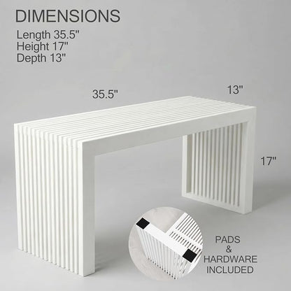 SWEVEN Bamboo Natural 36 inch Wooden Bench, Small Wood Benches - Image 3