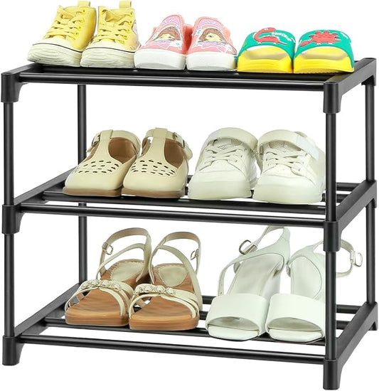 HITHIM 3-Tier Small Shoe Racks, Narrow Shoe Rack by HITHIM