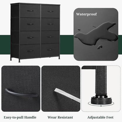 8-Drawer Dresser for Bedroom, Anti-Tip Tall Storage Organizer Chest of Drawers - Image 7