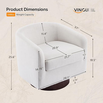 VINGLI 360°Swivel Accent Chairs Set of 2 - Image 2