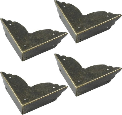 Bivethoi 12 Packs Bronze Box Corner Protectors, Edge Cover Safety Guard by Bivethoi