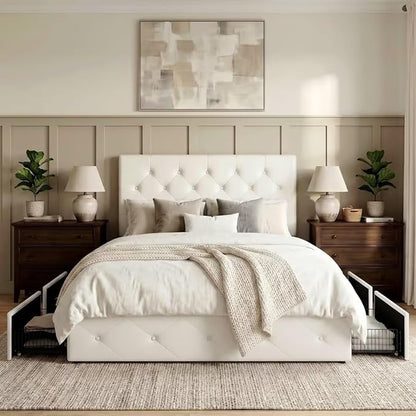 Allewie Upholstered Full Size Platform Bed Frame - Image 3