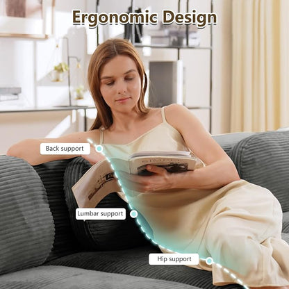 Boneless Sectional Couch, No Assembly Required, 152.7” L Shaped Modular Cloud - Image 4