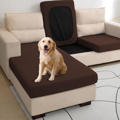 Water Repellent L Shaped Couch Covers, Sofa Seat Cushion Slipcovers, Stretch - Image 5
