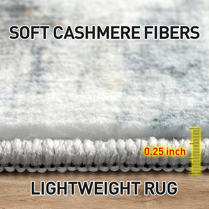 9x12 Area Rugs Washable Rug: Modern Abstract Living Room Rug Soft Anti-Skid - Image 6