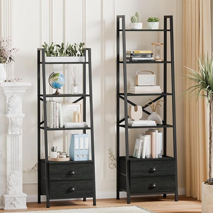 Furologee 4-Tier Ladder Shelf, Small Bookshelf - Image 8