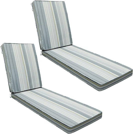 AAAAAcessories Outdoor Chaise Lounge Cushions, Fade-Resistant, Waterproof Patio by AAAAAcessories