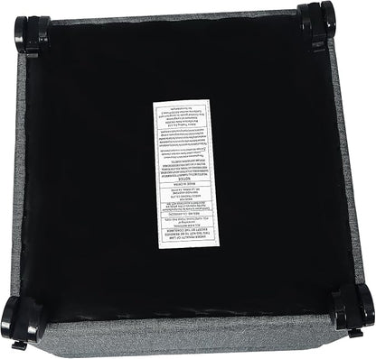 Adeco 17.5" Square Fabric Ottoman - Image 9