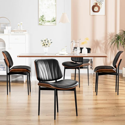 YaFiti Dining Chairs Set of 6, Dining Room and Kitchen Chairs, Mid Century - Image 8