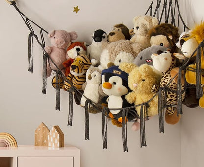 mirolam Stuffed Animals Hammock Net Corner-Hanging Stuff Animal Toy Storage - Image 3