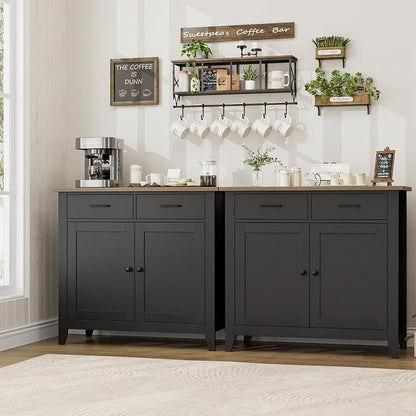 HORSTORS Kitchen Storage Cabinet, Modern Farmhouse Buffet Cabinet - Image 5