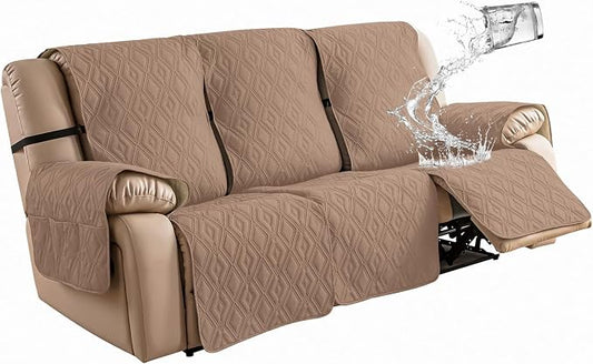 Genina Waterproof Couch Cover for Reclining Couch 3 Seater Non-Slip, Washable by Genina