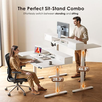 OffiGo U Shaped Electric Standing Desk - Image 5