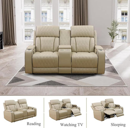Leather Power Recliner Sofa Set - Image 5