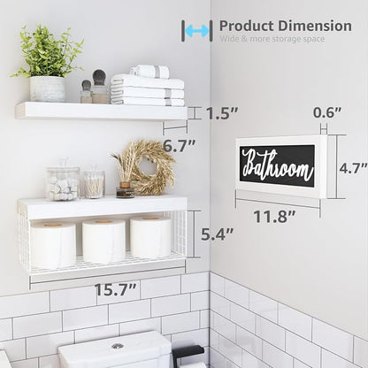QEEIG ‎Bathroom Shelves Over Toilet - Image 3