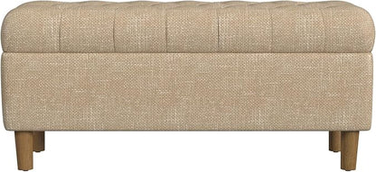 Homepop Home Decor | Tufted Ainsley Button Storage Ottoman Bench by HomePop